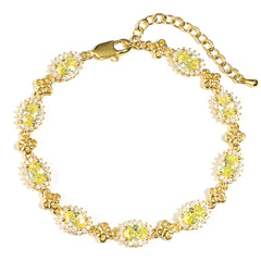 Green Flora Tourmaline Minimalist Bracelet