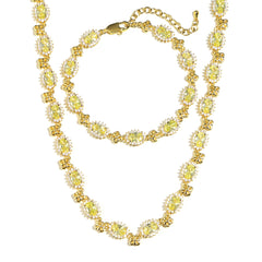 Green Flora Tourmaline Minimalist Necklace