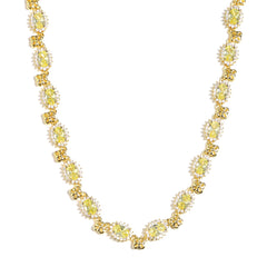 Green Flora Tourmaline Minimalist Necklace