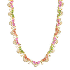 Colorful Flight Butterfly Tourmaline Statement Necklace