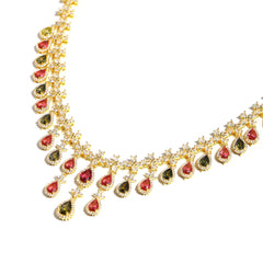 Palace-style Gorgeous Tourmaline Tassel Necklace