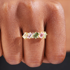 Sparkle Baguette Tourmaline Ring