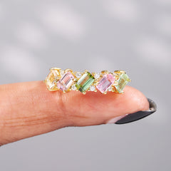 Sparkle Baguette Tourmaline Ring