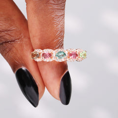 The Oval Tourmaline Eternity Ring