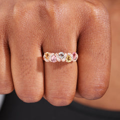 The Teardrop Tourmaline Band Minimalist Ring