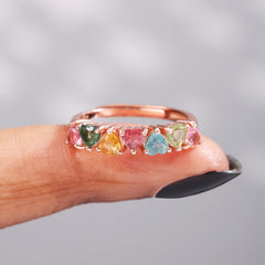 Sweetheart Symphony Heart-Cut Tourmaline Ring