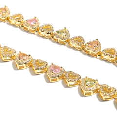 Rainbow Hearts Multicolor Tourmaline Necklace