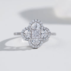 1.3ct D VVS1 Color Synthetic Moissanite Ring for Women