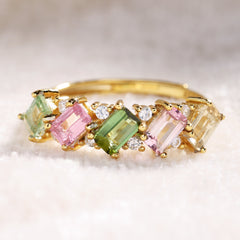 Sparkle Baguette Tourmaline Ring
