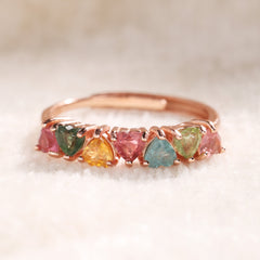 Sweetheart Symphony Heart-Cut Tourmaline Ring