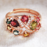 Vintage Revival: Majestic Oval Solitaire Tourmaline Ring