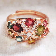 Vintage Revival: Majestic Oval Solitaire Tourmaline Ring