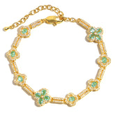 A Whisper of Sky and Petals Azure Blossom Tourmaline Bracelet