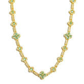 A Whisper of Sky and Petals Azure Blossom Tourmaline Necklace