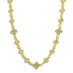 A Whisper of Sky and Petals Azure Blossom Tourmaline Necklace