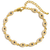 Gold Evil Eye Gemstone Bracelet