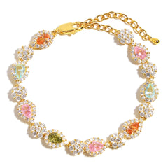 Timeless Teardrop Tourmaline Solitaire Bracelet