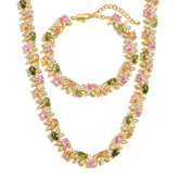 Whimsical Charm Bunny Tourmaline Necklace Set