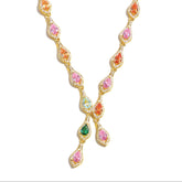 Elegant and Charming Teardrop-shaped Tourmaline Necklace