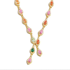 Elegant and Charming Teardrop-shaped Tourmaline Necklace