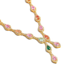 Elegant and Charming Teardrop-shaped Tourmaline Necklace