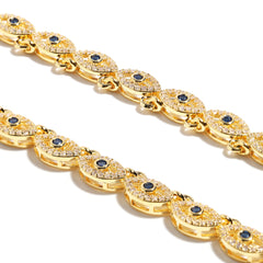 Gold Evil Eye Gemstone Bracelet