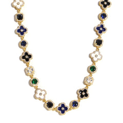 Gold Midnight Garden Gemstone Necklace