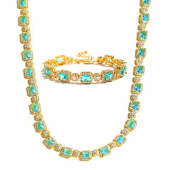 Icy Blue Elegance Tourmaline Necklace