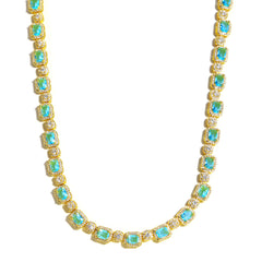 Icy Blue Elegance Tourmaline Necklace