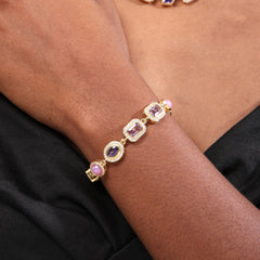 Lunar Purple Gemstone Necklace