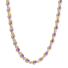 Mystic Violet Tourmaline Elegance Necklace