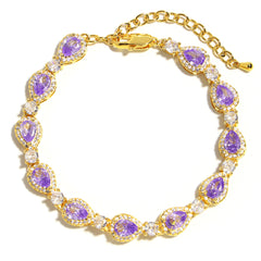 Mystic Violet Tourmaline Elegance Bracelet