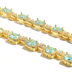 Icy Blue Elegance Tourmaline Bracelet