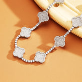 3mm Iced Out Four Leaf Tennis Chain