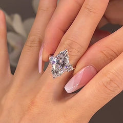 Marquise Cut Three Stone Ring