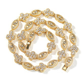 Sparkling Evil Eye & Cross Gemstone Necklace