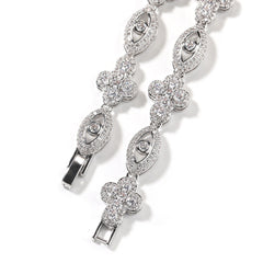 Sparkling Evil Eye & Cross Gemstone Necklace