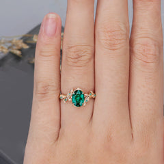 Art Deco Nature Inspired Leaf Wedding Ring