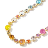 Sweet Macaron Rainbow Gemstone Necklace