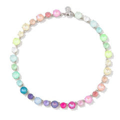 Cotton Candy Charm Gemstone Necklace
