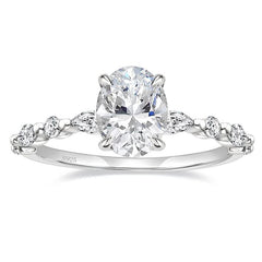 2CT Enagement Rings Oval Cut Promise Ring