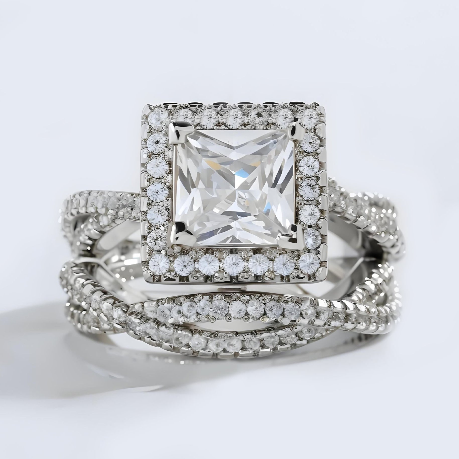 Silver Two-Piece Ring Set