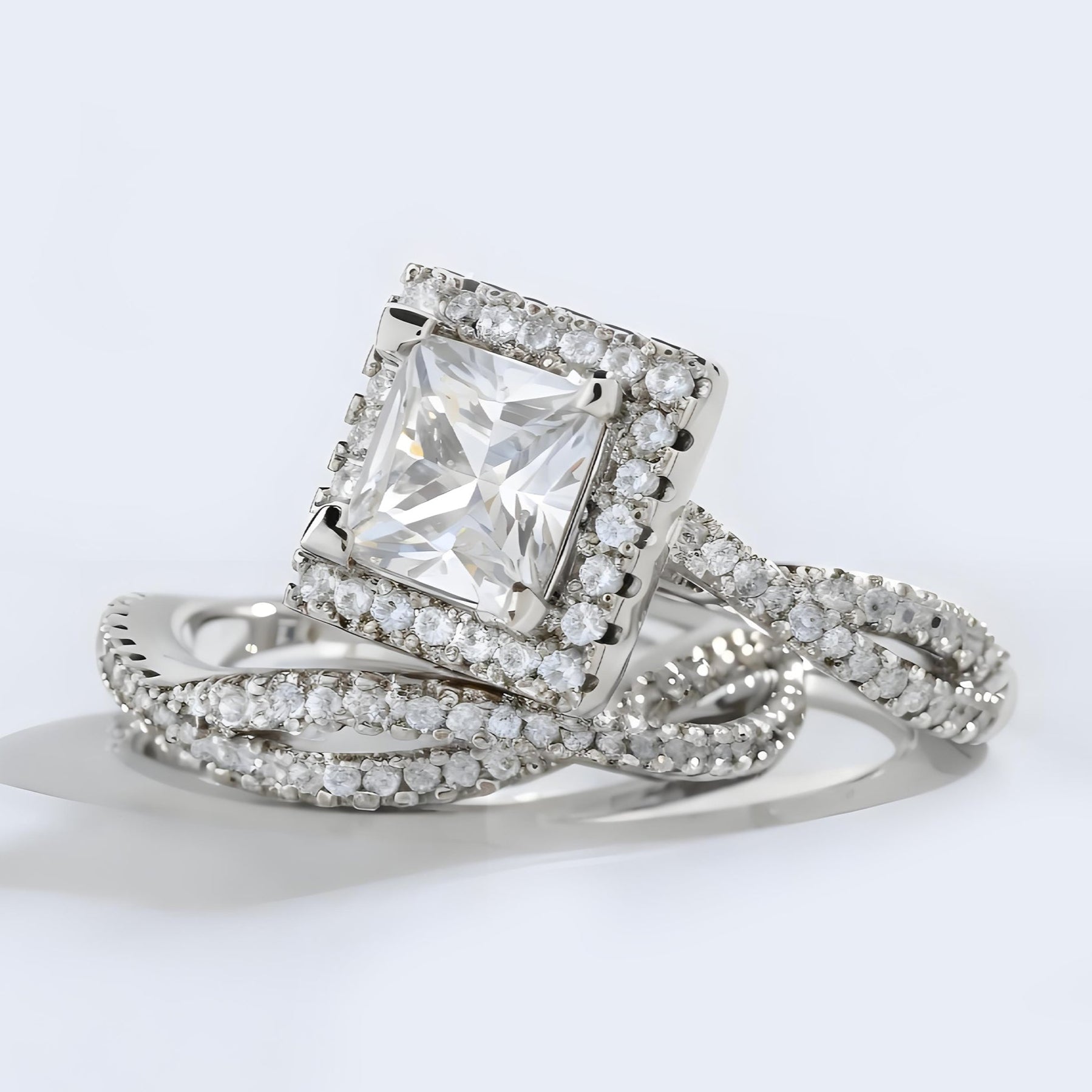 Silver Two-Piece Ring Set