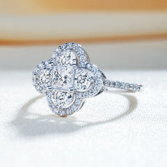 1.3ct D VVS1 Color Synthetic Moissanite Ring for Women