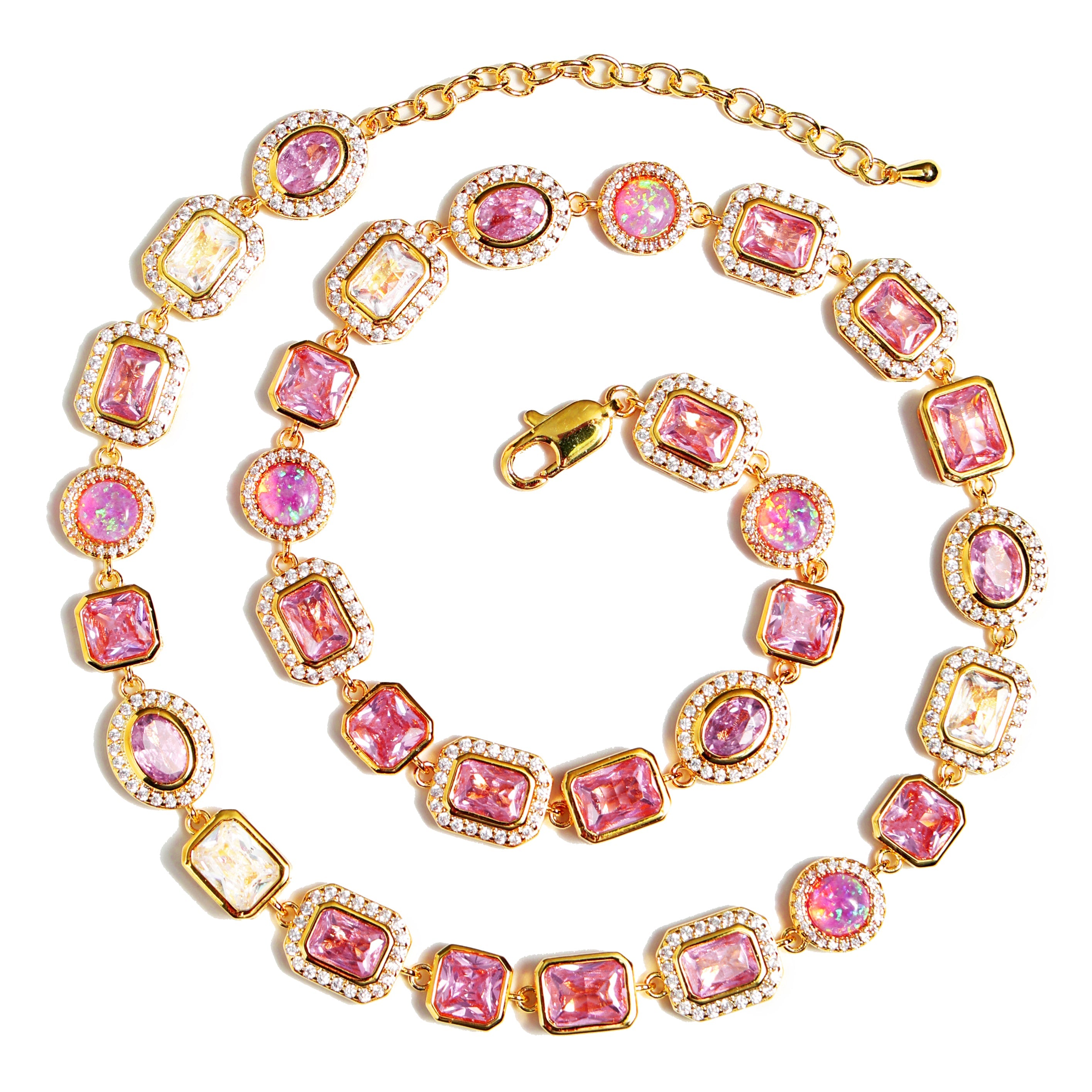 Amour Pink Solstice Gemstone Necklace