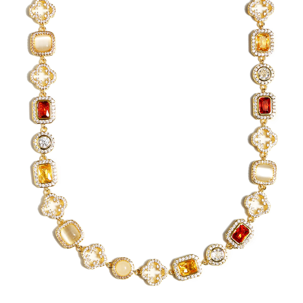 Iced Gemstone Necklace