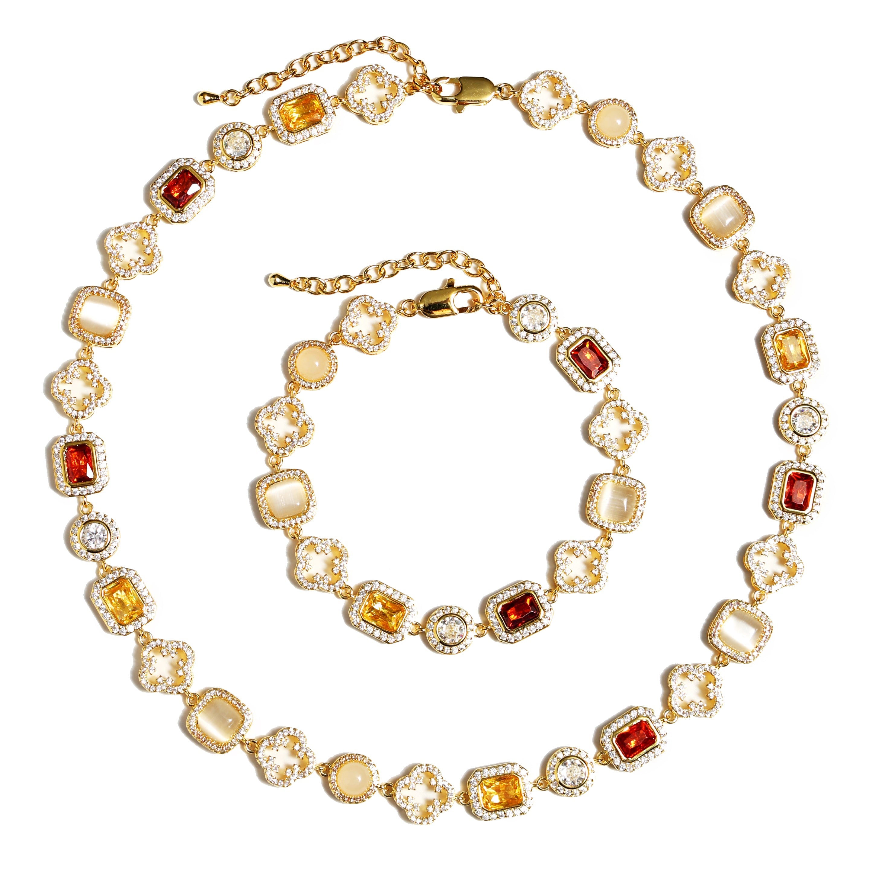 Iced Gemstone Necklace