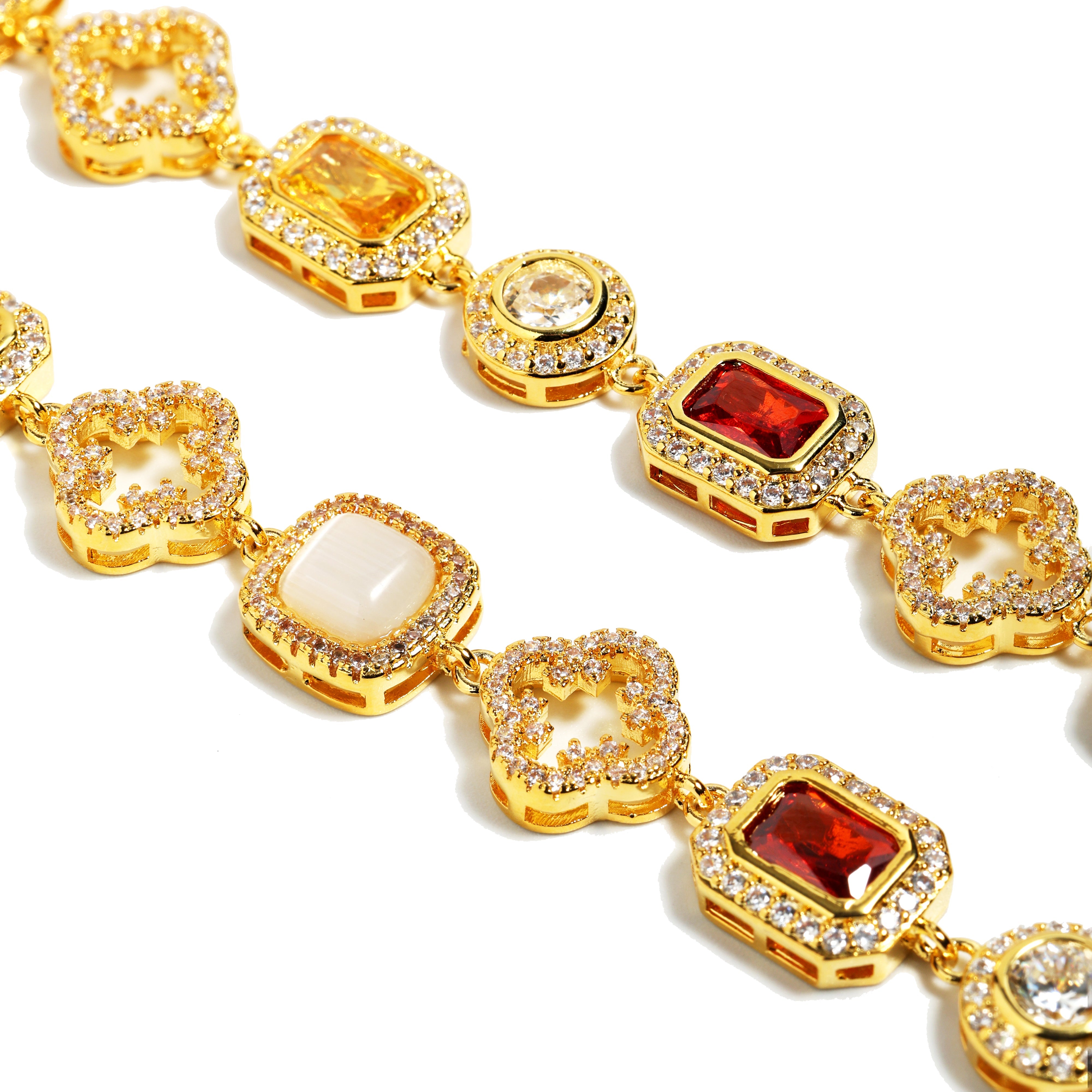 Iced Gemstone Necklace