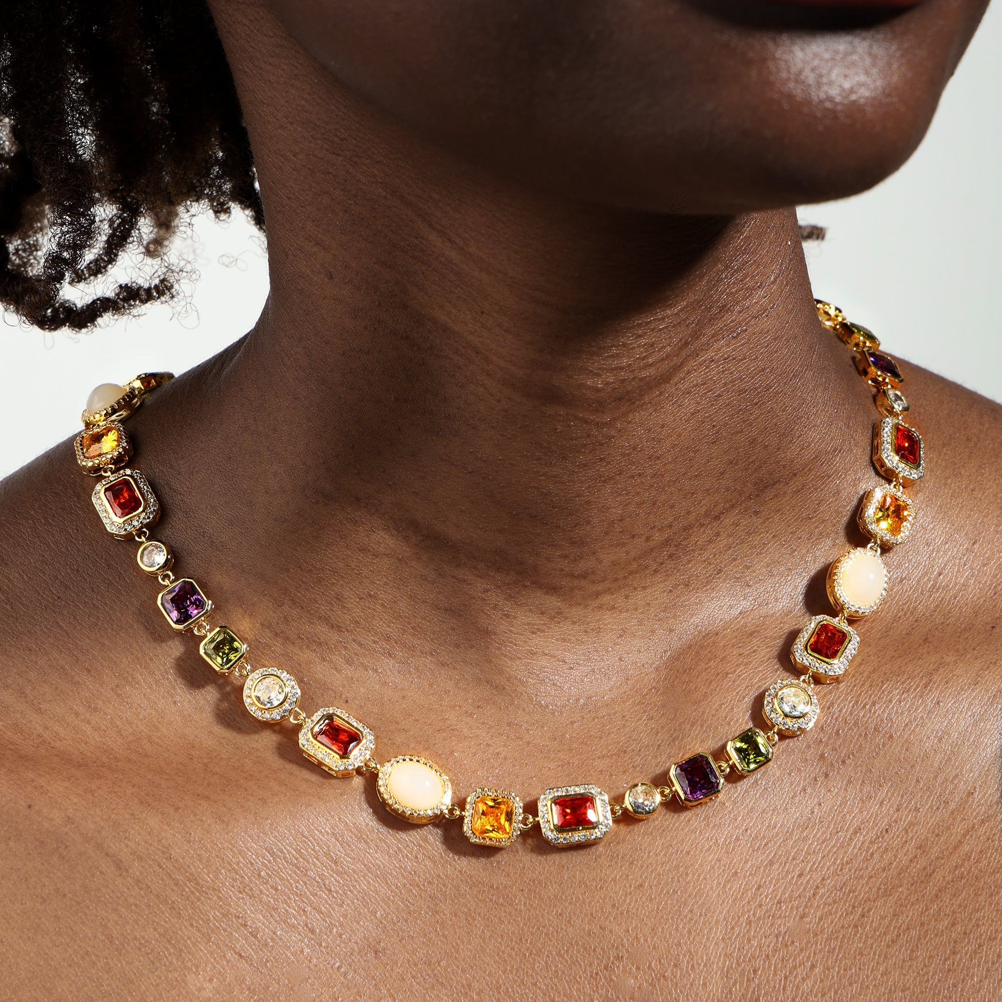 Beautiful Gemstone Set(Gemstone Necklace ＆ Bracelet)