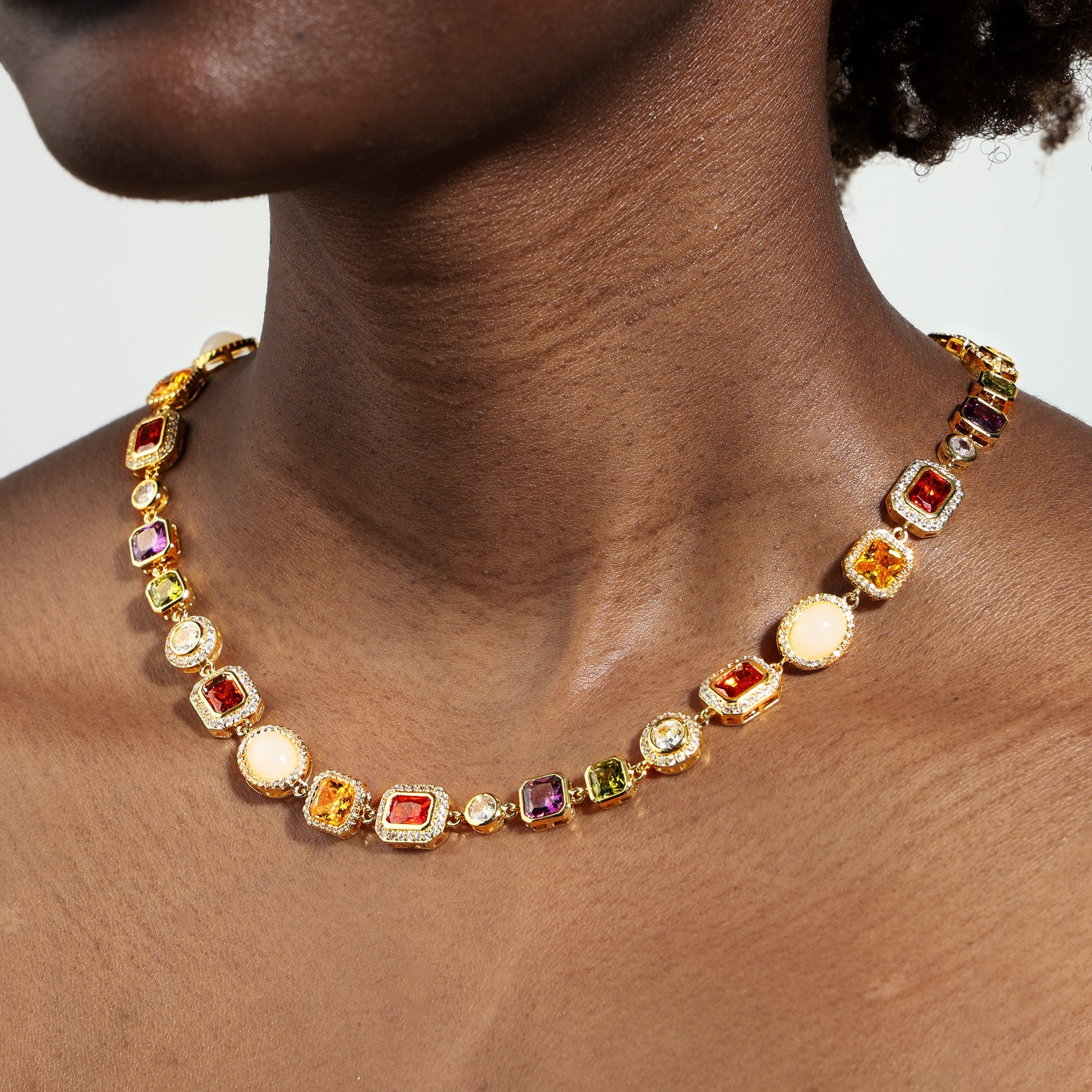 Beautiful Gemstone Set(Gemstone Necklace ＆ Bracelet)